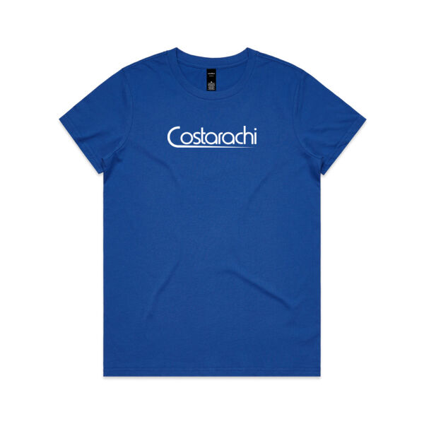 Women's White Logo on Coloured Tee Thumbnail