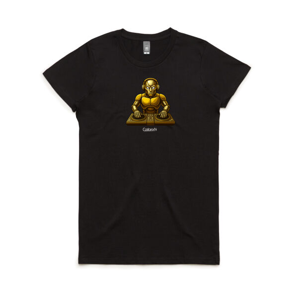 Women's Gold Robot Tee Thumbnail